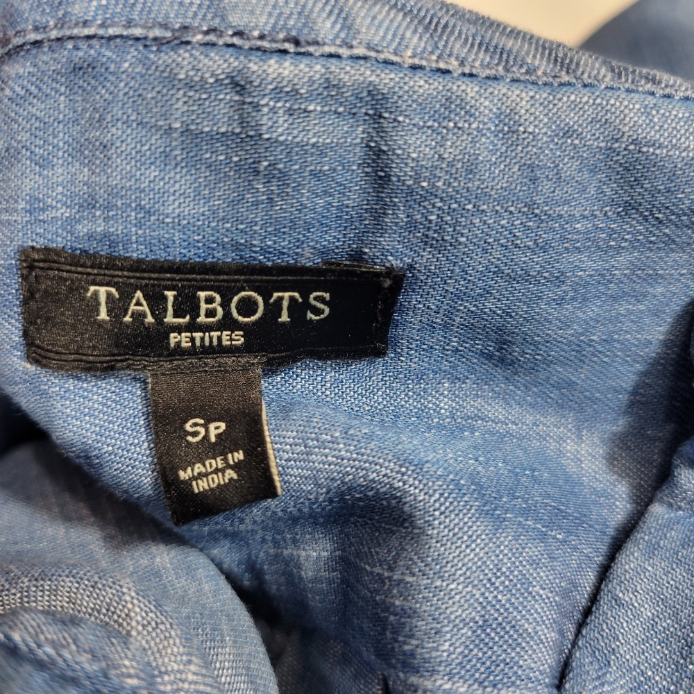 Talbots Tencel Ruffle Sleeveless Blouse Size Small Petite - Picture 4 of 5